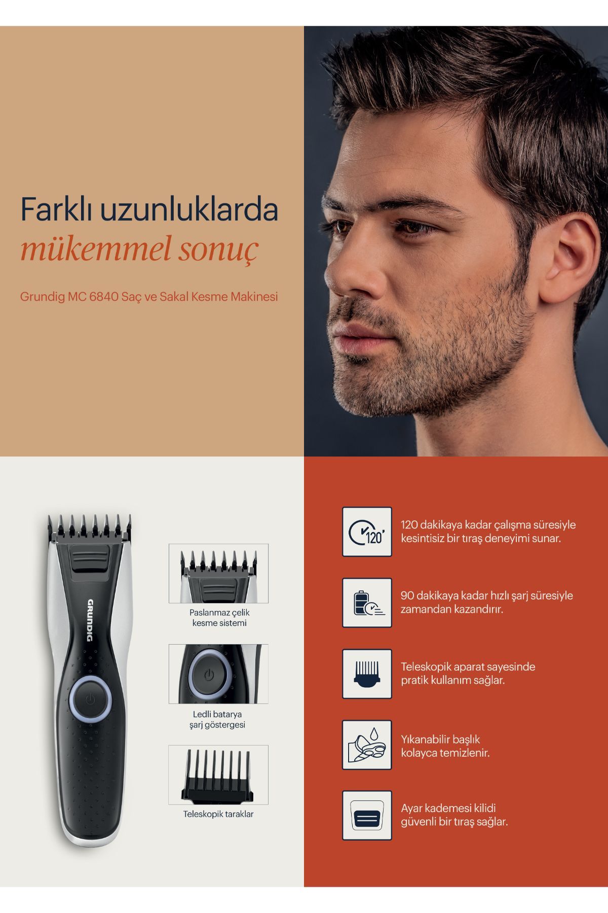 Grundig MC 6840 Tıraş Makinesi Saç Sakal Kesme Yorumları, Fiyatı - Trendyol