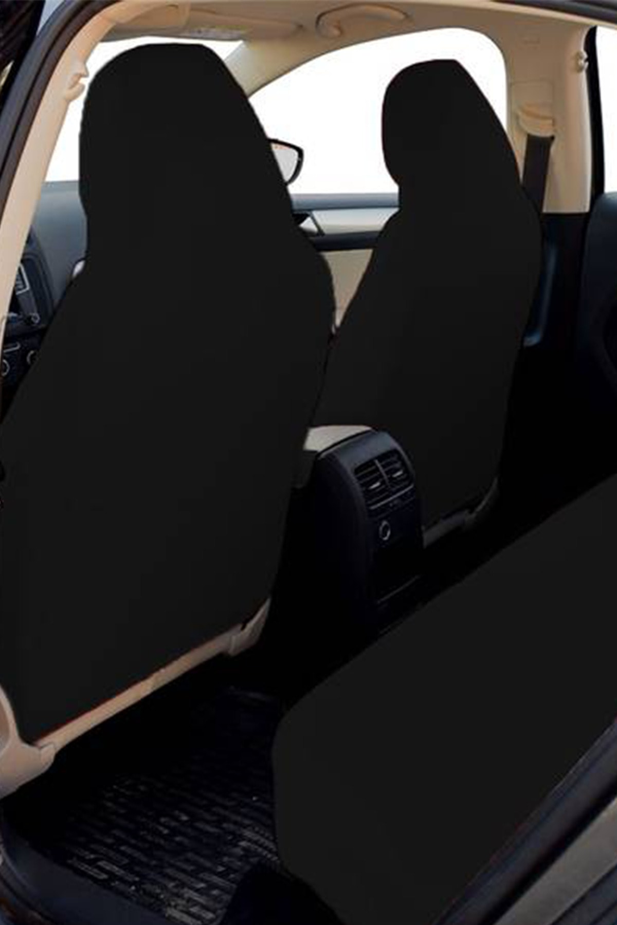 Genel Markalar Fiat Egea Sedan Fire Oto Koltuk Koruyucu Kılıf Araç Siyah Penye Servis Kılıfı Takım fotoğrafı 4 (önizleme)