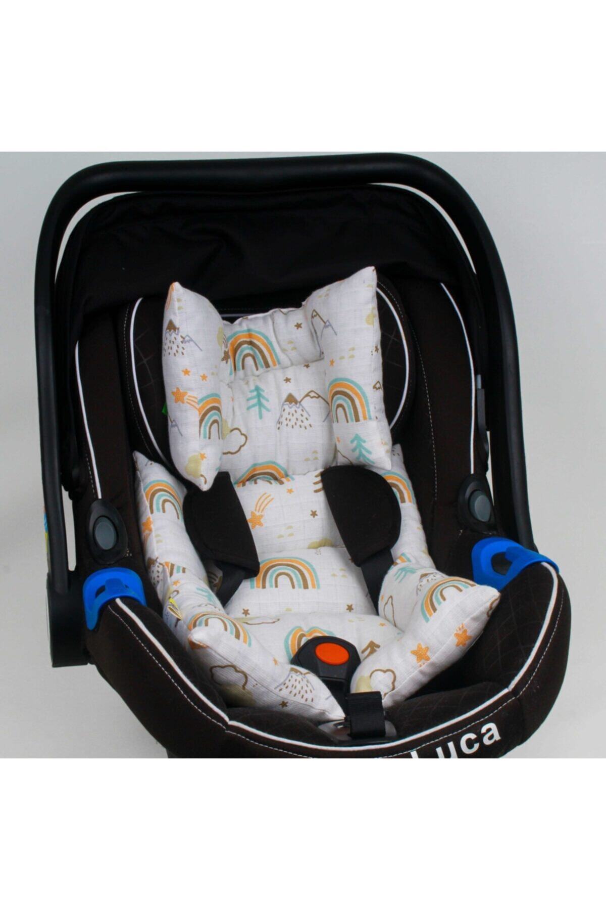 Bee collection Mint Örgü Pikeli ,gökkuşak Desen Puset Örtüsü-minderi fotoğrafı 2 (önizleme)