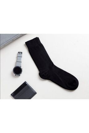 Erkek Siyah Bambu Yazlık Dikişsiz Çorap PT18
