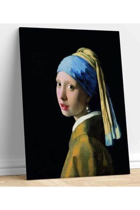 Johannes Vermeer Inci Küpeli Kız Kanvas Tablo mmc825