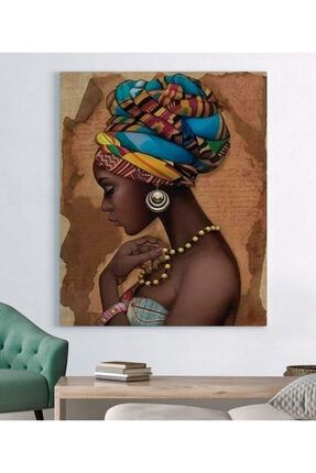 Afrikalı Zenci Kadın Kanvas Tablo mmc08