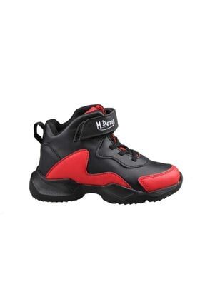 212-3300 Siyah Kırmızı Çocuk Sneakers 212-3300 Siyah-Kırmızı