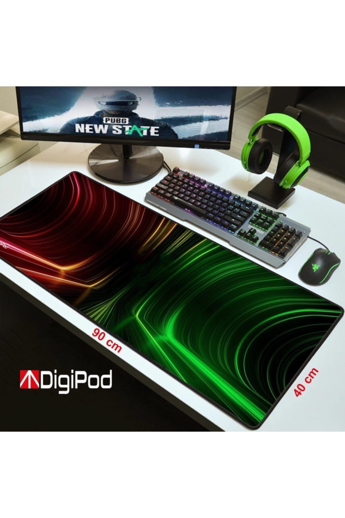 Digipod-90X40 XXL Large Gaming Mousepad - 4mm Mouse Pad with Non-Slip Base for Gamer 4