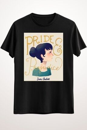 Erkek Siyah Pride And Prejudice Classic T-shirt GR2278