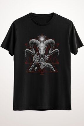 Erkek Siyah Gothic Dark T-Shirt ME1449