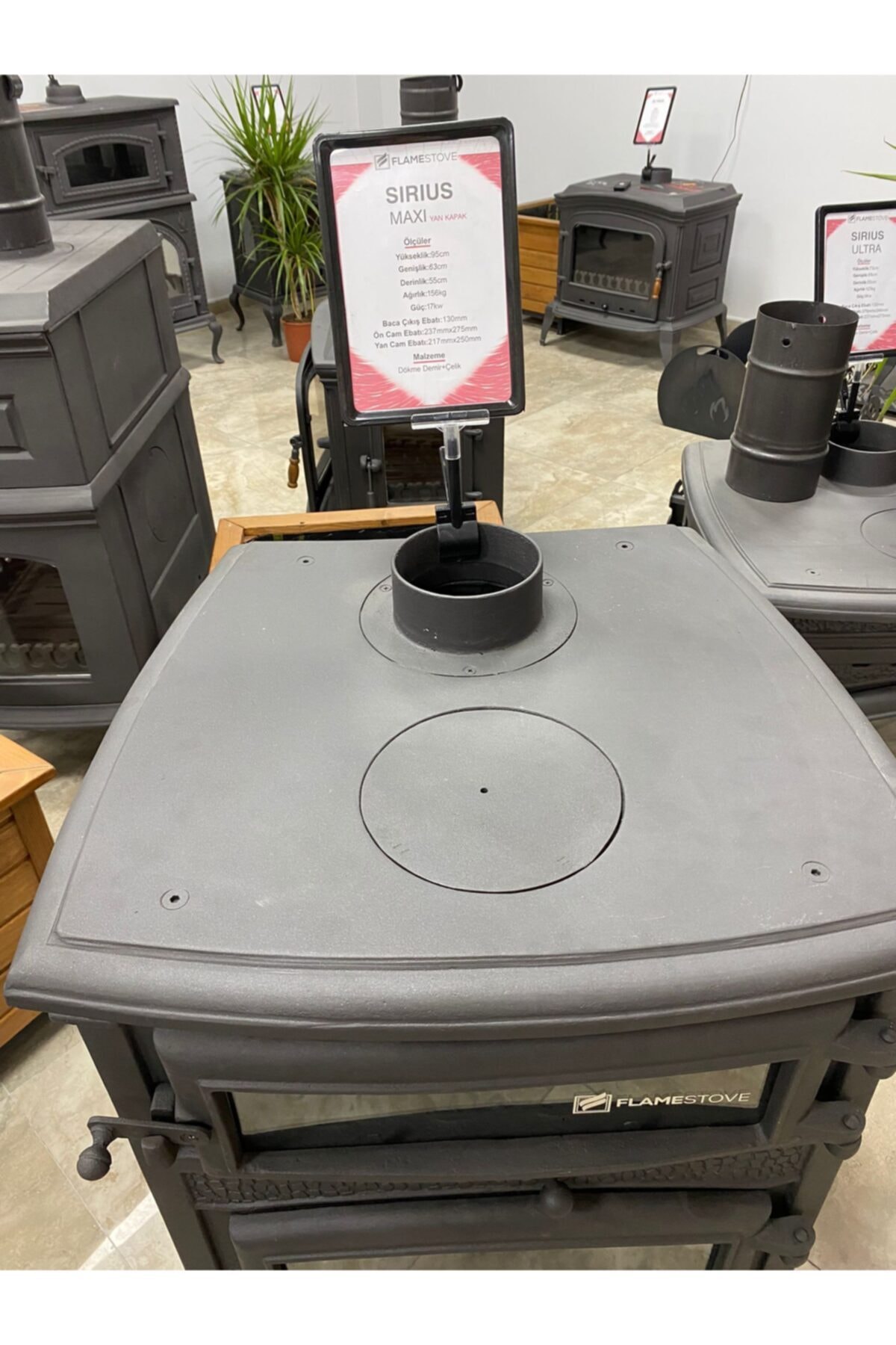 Sirius Maxi Yan Kapak Şömine Döküm Soba Fs-011 Yk 5