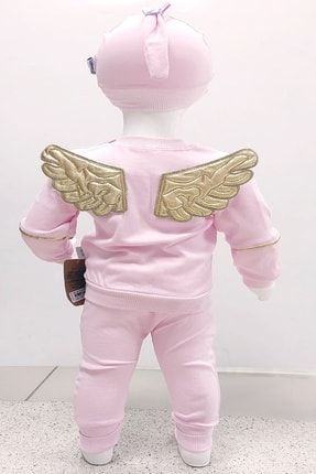 Angel Nakışlı, Kelebek Kanatlı Kız Bebek Alt Üst Takım ka2052525
