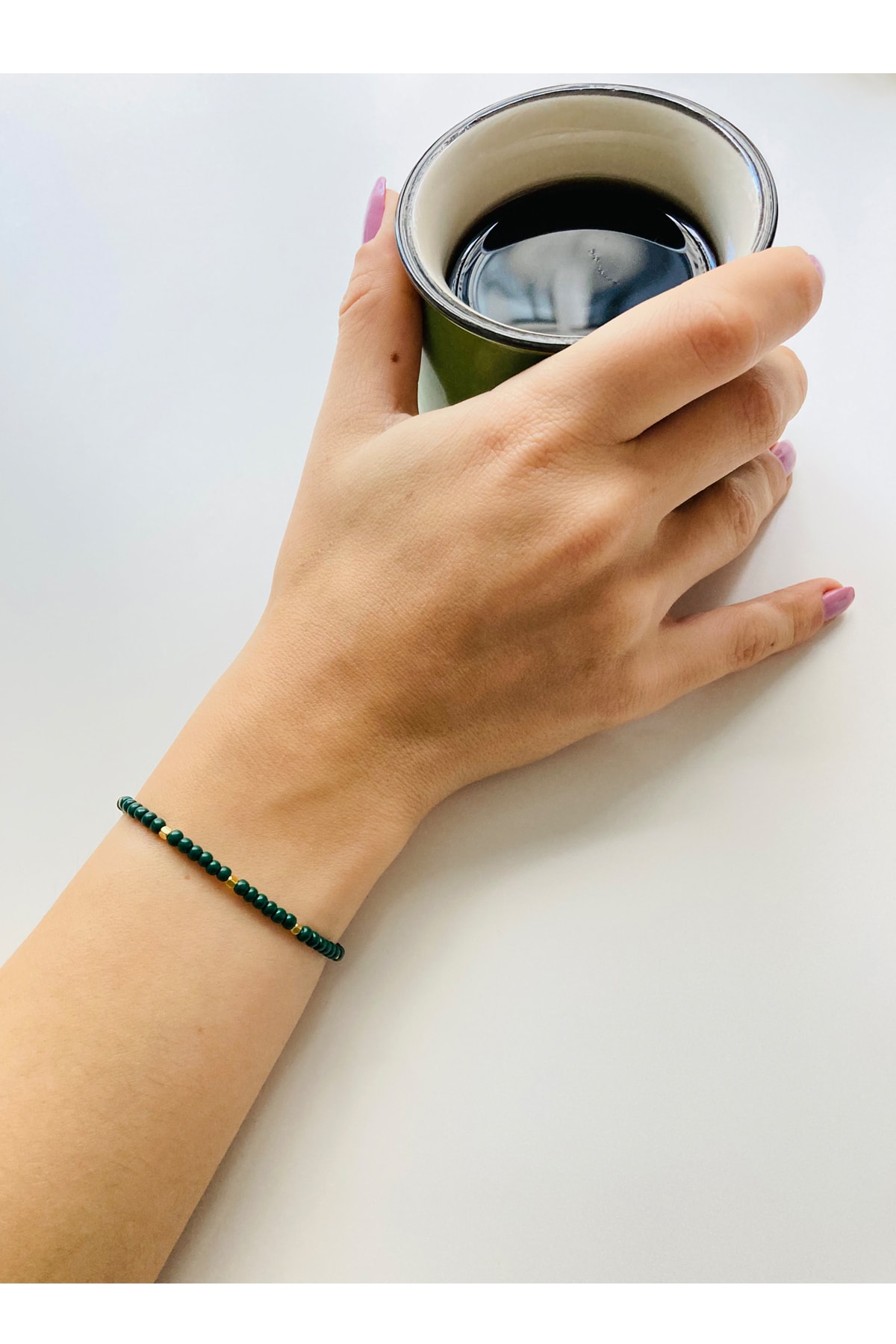 Sand Bead Bracelet Women's Green