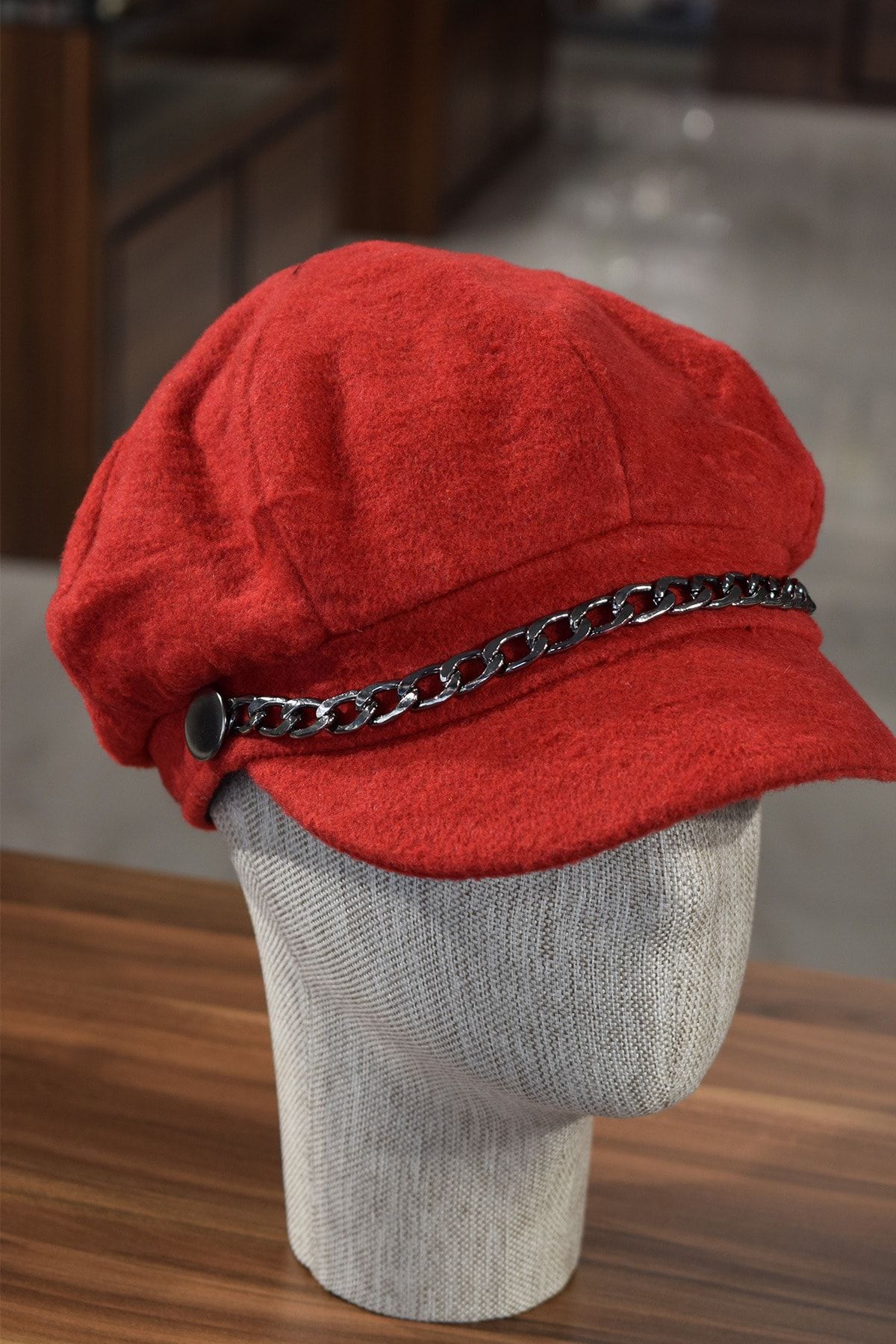 Red top sailor hat