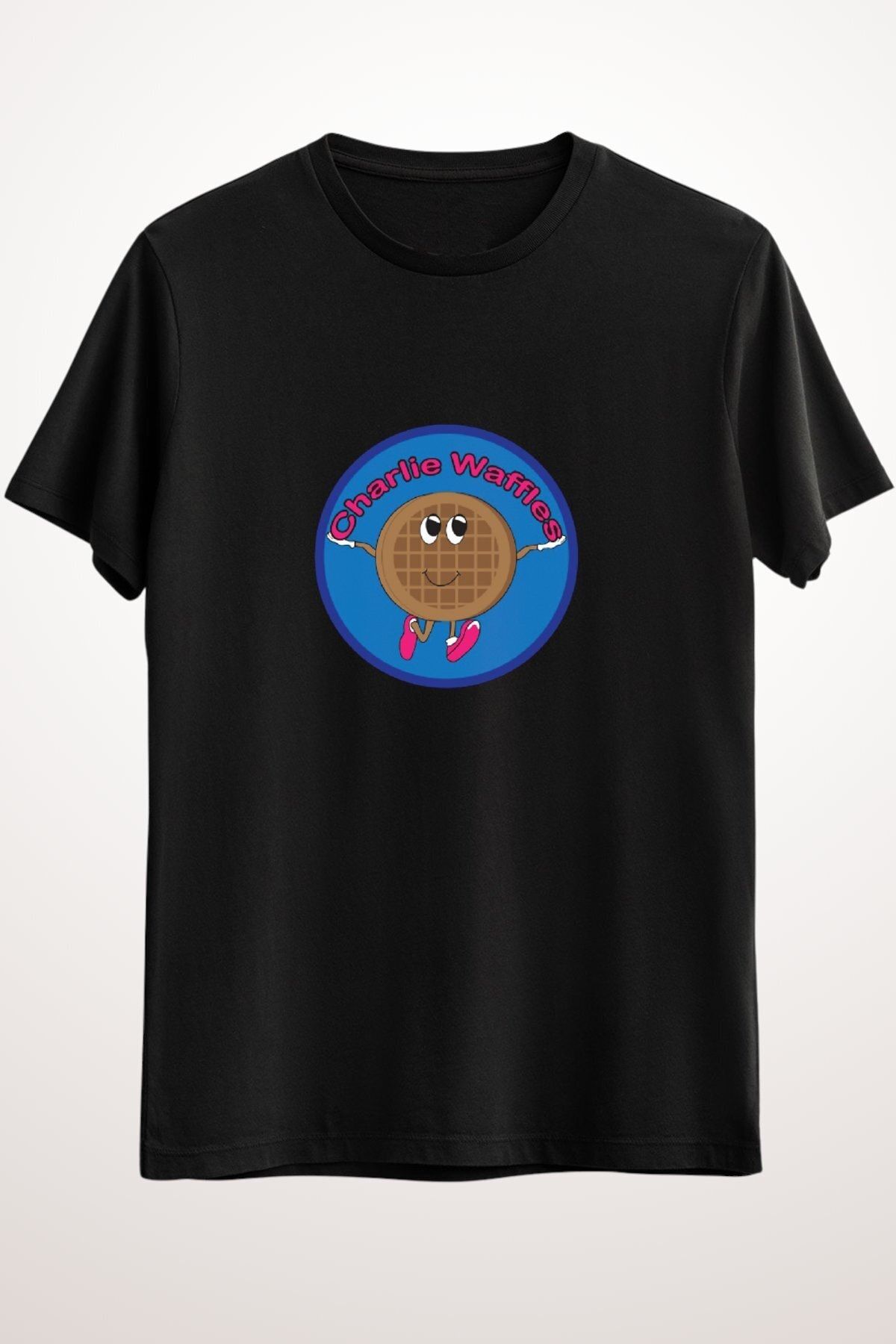 GreenMint-Men's Black Charlie Waffles!Classic T-Shirt 1