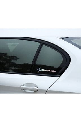 Honda Civic Yan Cam Sticker Oto Kapı Çıkartma Renk Değiştiren 20 Cm X 7 Cm OZ2267