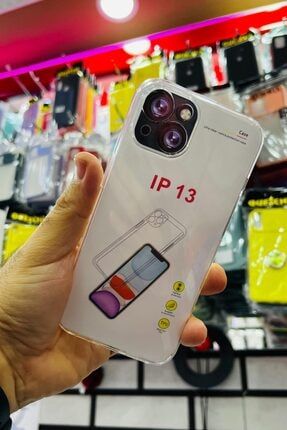 Iphone 13 Uyumlu Kamera Lens Korumalı Şeffaf Kılıf Ve Nano Flexible 9h Kırılmaz Cam Tam Kaplayan İPHONE 13 Nano FLEX 2İN1 SET
