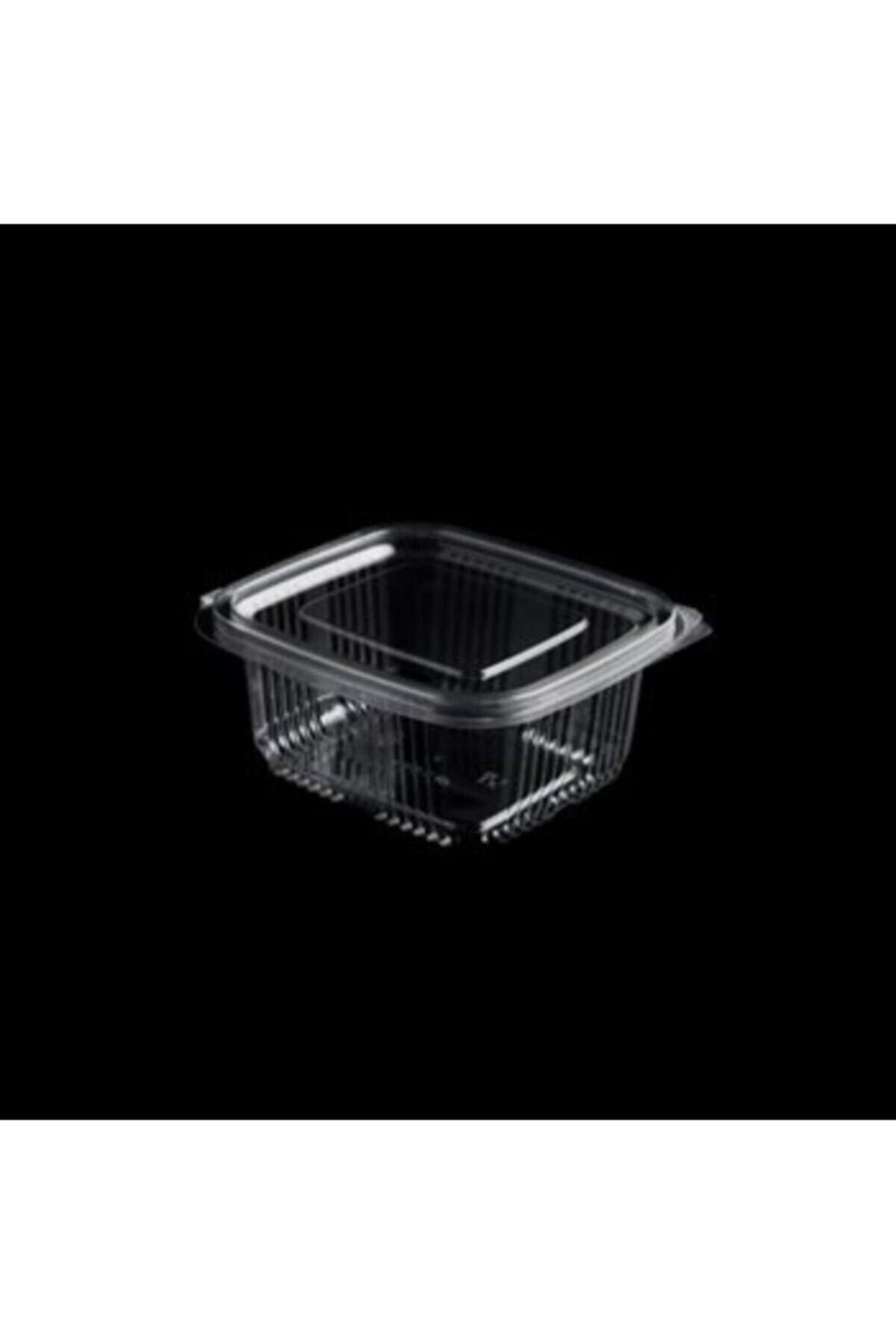 Miopack Plastik Sızdırmaz Kap 375 gr Cc Kullan At Tek Kullanımlık Plastik Kapaklı Kase 100 Adet