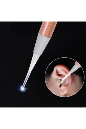 Işıklı Silikon Kulak Temizleyici Temizleme Temizlik Aleti Cihazı Kulak Içi Temizliği Kulak Temizleme + 2 Küçük kalem Pil B13