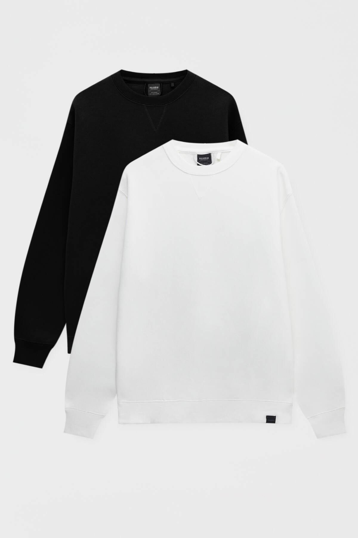 Pull &amp; Bear 2’li Bisiklet Yaka Sweatshirt Paketi BC7908