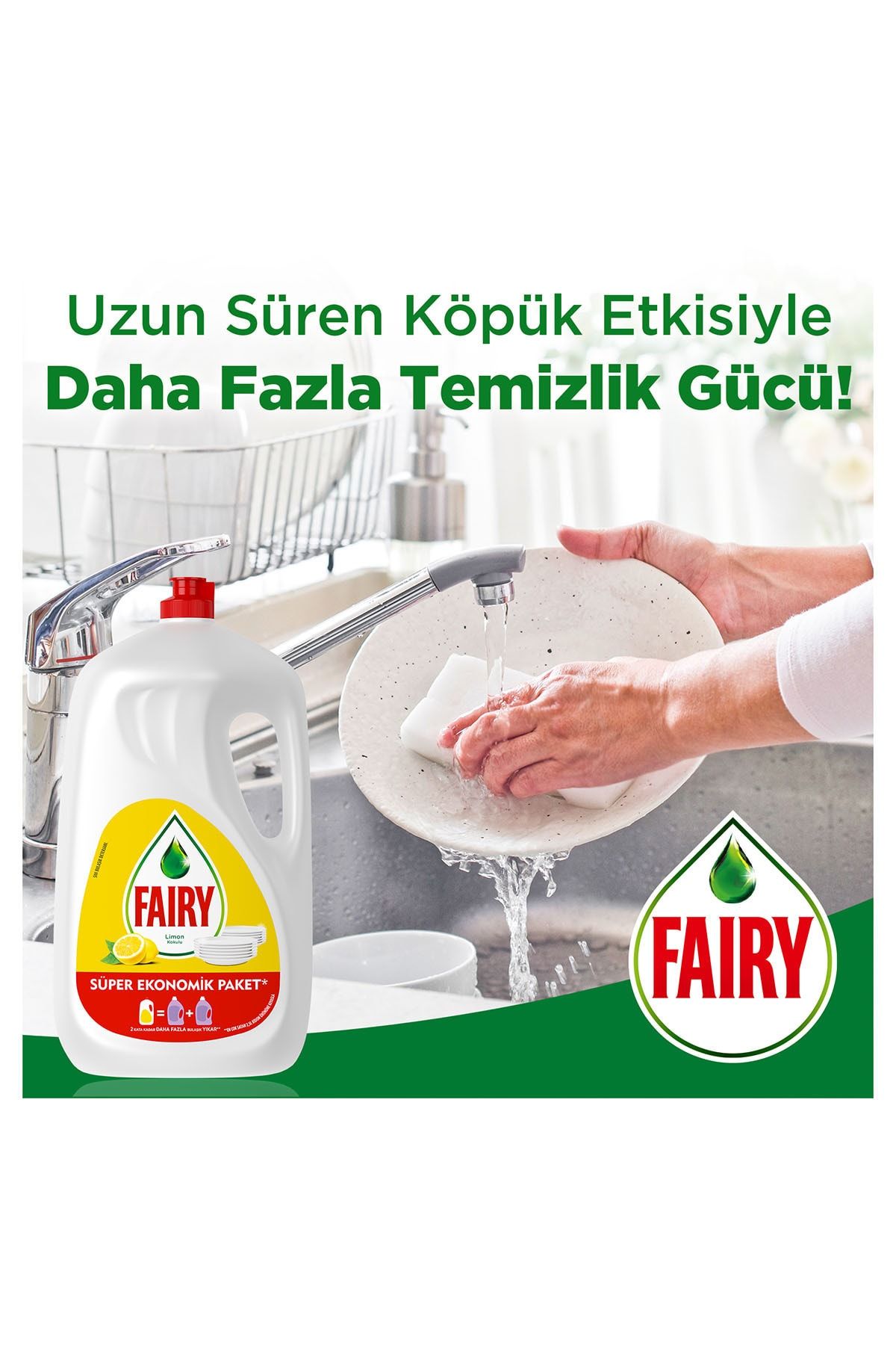 Fairy 5200 ml ( 2 X 2600 Ml) Limon Sıvı Bulaşık Deterjanı RN7554