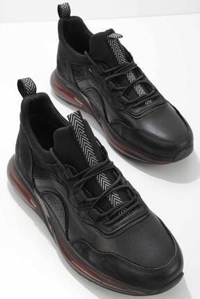Siyah Nubuk Leather Erkek Sneaker E01604400501