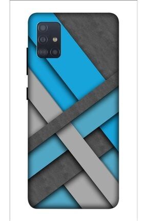 Zipax Galaxy A51 Uyumlu Kılıf Mavi Şekil Baskılı Desenli Silikon Kılıf A++-8141 Galaxy A51 kılıf-Zipax8141D5