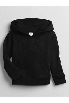 Erkek Bebek Siyah Logo Pullover Sweatshirt 736801