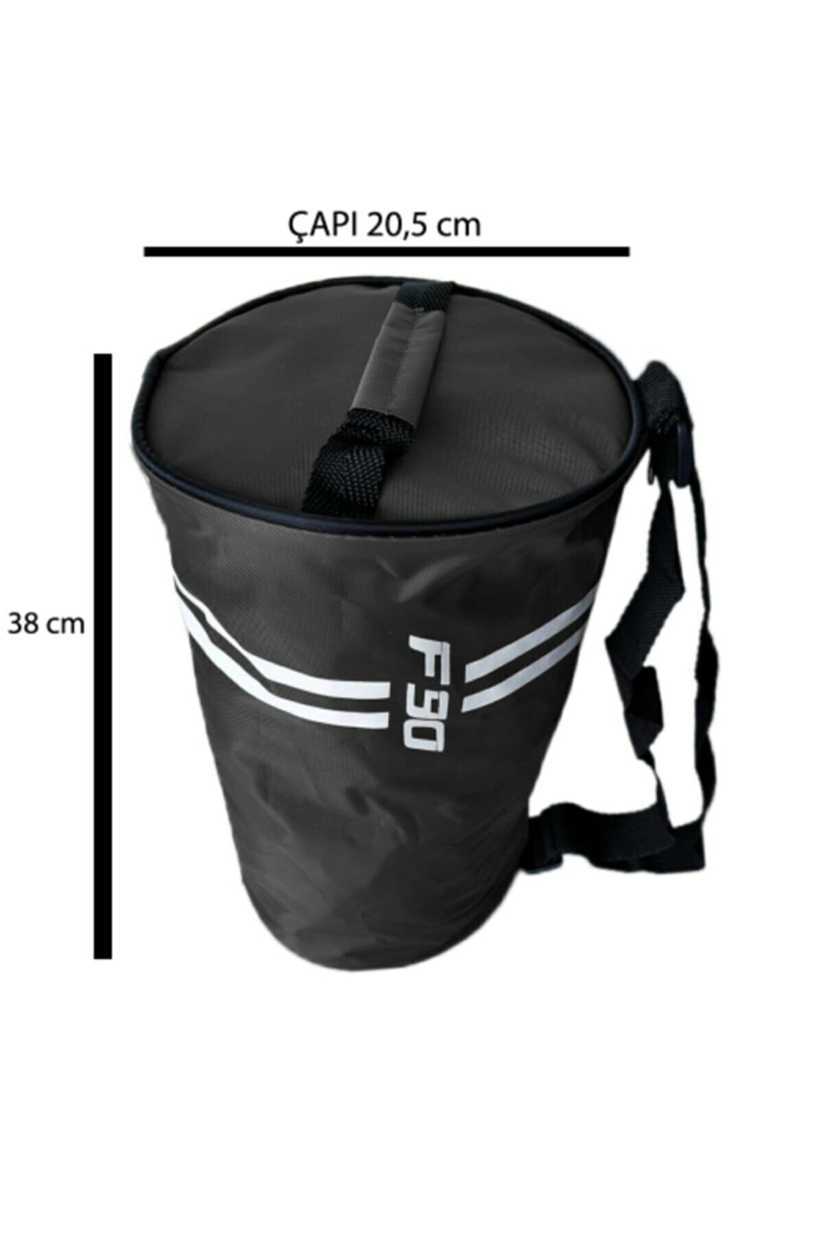 barberri  Silindir Siyah Spor Çantası El Ve Omuz Askılı Mini Boy 38x20 Cm - Görsel 2