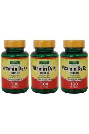 Vitamin D3 Vitamin K2 3x100 Softgel Skt Şubat 2024 D Vitamini K Vitamini Z15