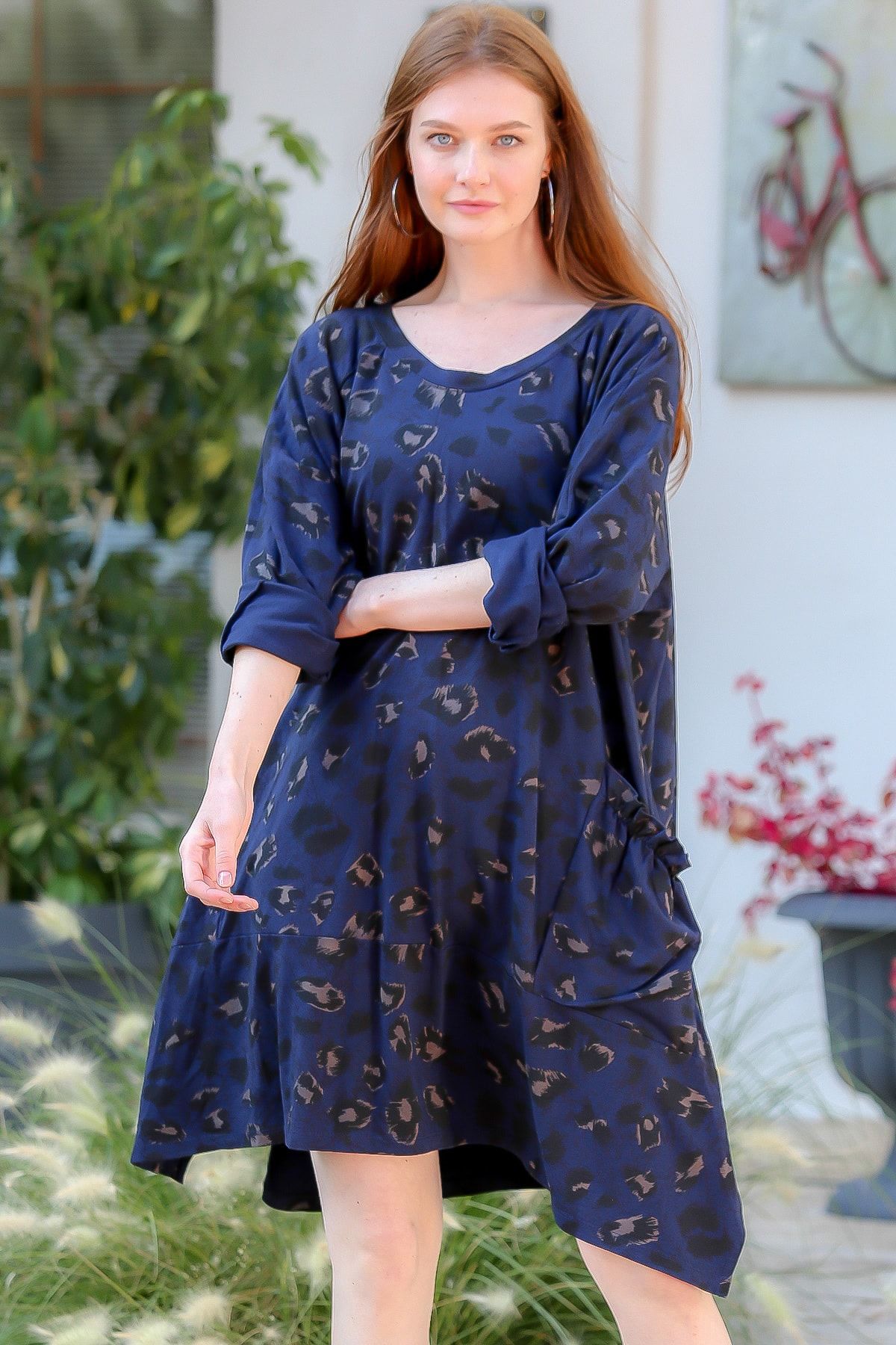 Dark blue hotsell flower dress