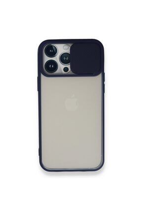 Apple Iphone 13 Pro Max Kapak Lensi Açılır Kapanır Kamera Korumalı Kılıf - Lacivert WC_İPH_13PRMX_LENSİ