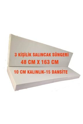 3 Kişilik Salıncak Süngeri 48x163 Cm-10 Cm Kalınlık 15 Dansite-2 Adet-1 Takımlık PRA-4363317-9663