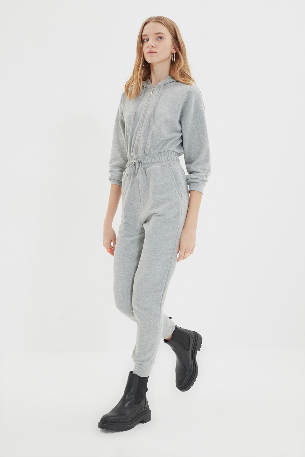 Trendyol Collection Jumpsuit Gray Slim fit Trendyol