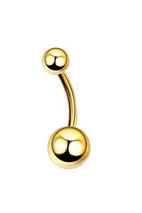 Kadın Gold Cerrahi Çelik Top Uçlu 10mm Göbek Piercing KLASKGBKJM