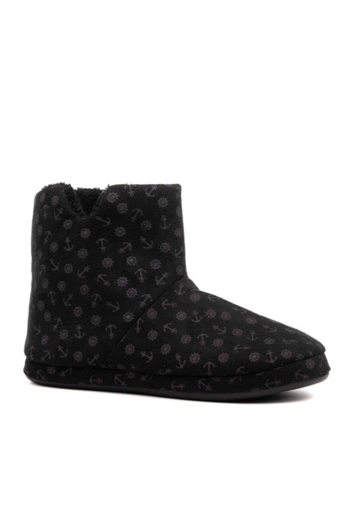 TREND AYAKKABI Cizme De Casă Cu Talpă Anti-alunecare De Iarnă Pentru Bărbați Papuci Cu Model De Ancora Masculin - 41