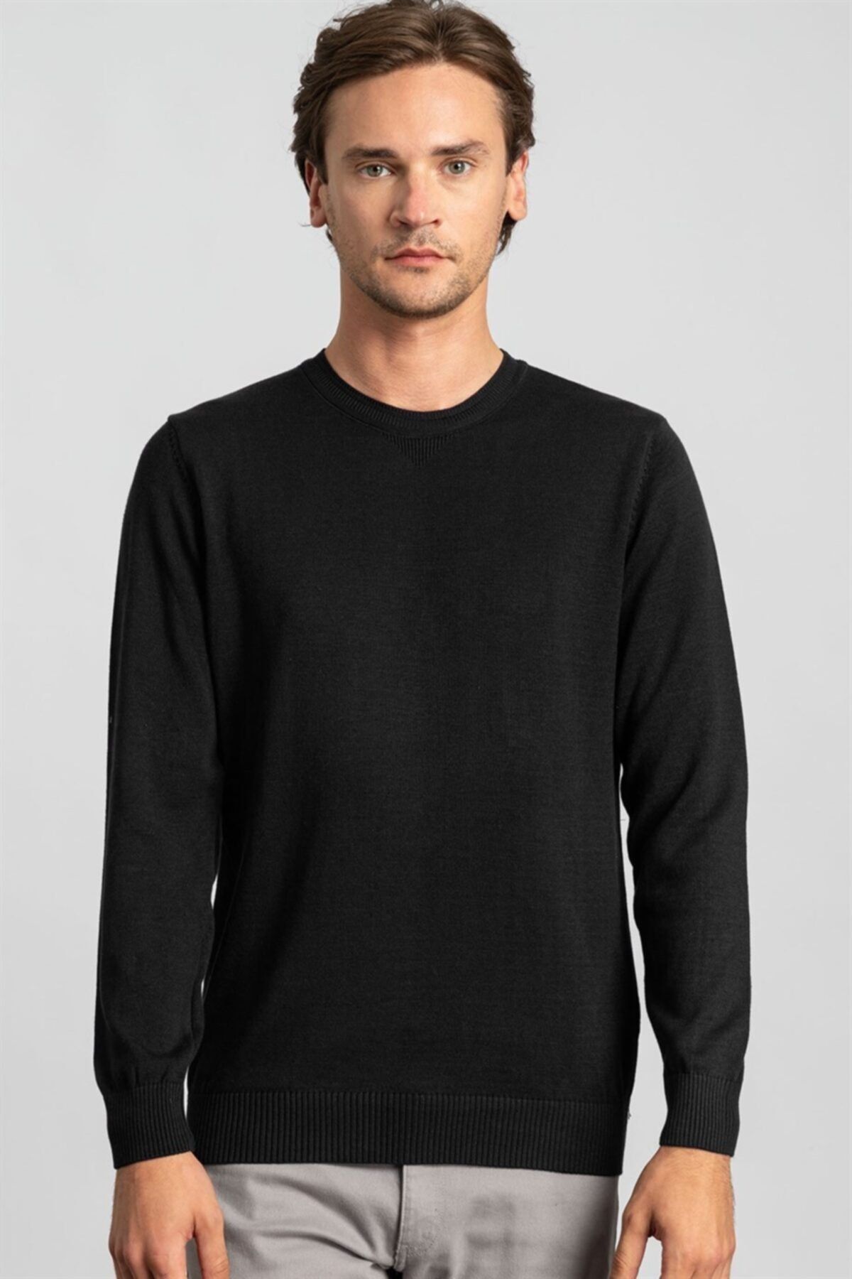 Mens slim fit black jumper 2025