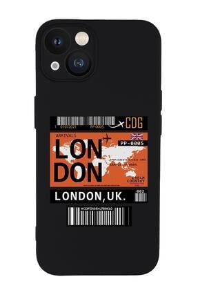 Iphone 13 Uyumlu London Ticket Desenli Kamera Lens Korumalı Darbe Emici Silikonlu Lansman Kılıf MCIPH13LNS211229