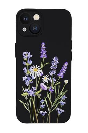 Iphone 13 Uyumlu Lavender Desenli Kamera Lens Korumalı Darbe Emici Silikonlu Lansman Kılıf MCIPH13LNS211205