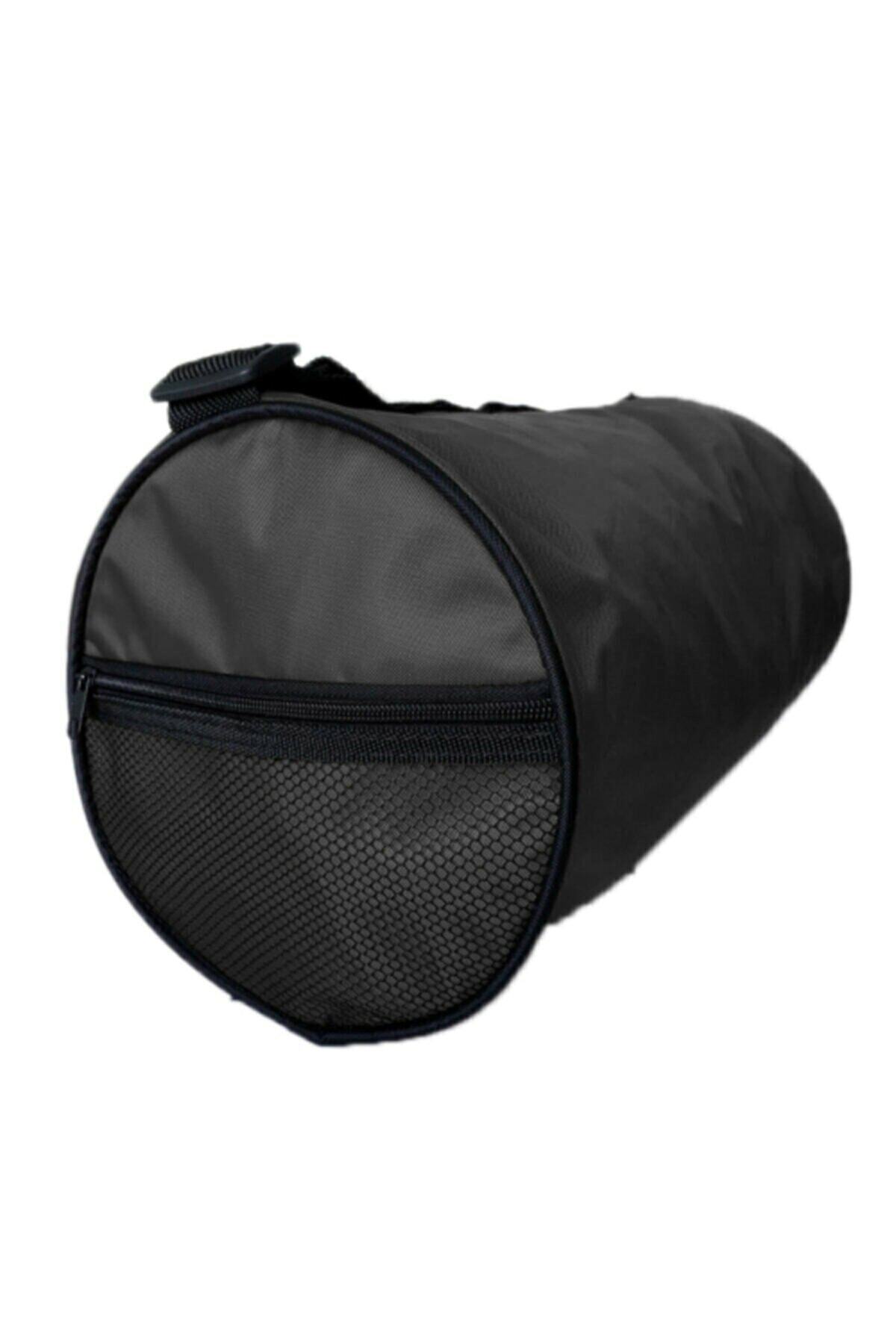 barberri  Silindir Siyah Spor Çantası El Ve Omuz Askılı Mini Boy 38x20 Cm - Görsel 3