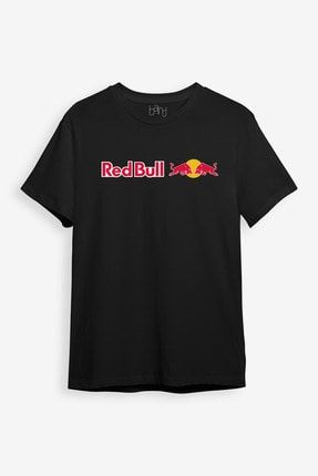 Red Bull Temalı Siyah Unisex T-Shirt BND1B10056TS