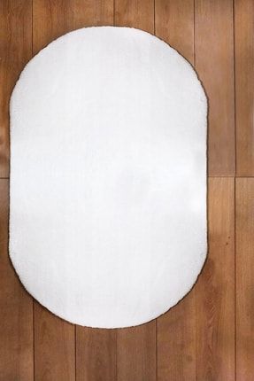 Pufy Beyaz Post Peluş Halı Oval pufy-oval-beyaz