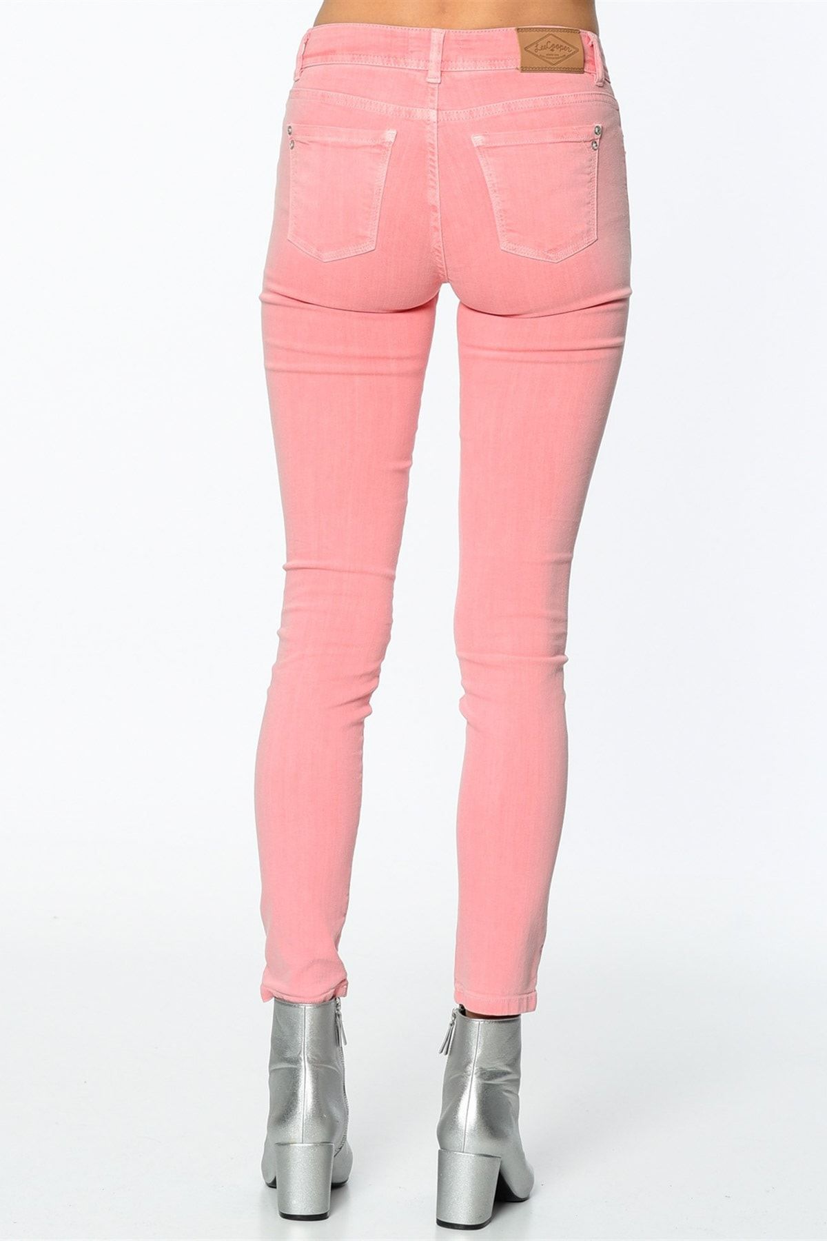 Lee Cooper-Women's Mayra 1 Skinny Fit Trousers A. Coral 152 LCF221002 3