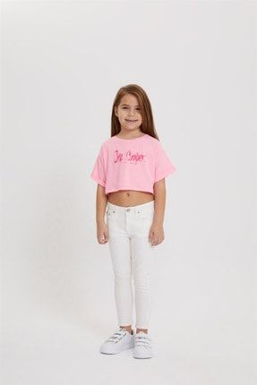 Kız Çocuk Jamy Skinny Highrise Fit Pantolon Beyaz 202 LCG 221004