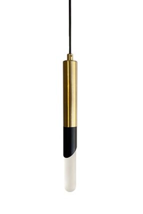 Long Led Eskitme Sarı Kaplama Ve Siyah Renk Tasarım Led Sarkıt LLSAA0201