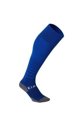Çocuk Futbol Çorabı Spor Çorabı Tozluk Konç Mavi Çizgili F500 8560702