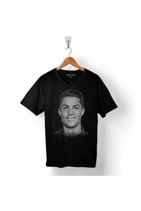 Crıstıano Ronaldo Aır Cr7 Typography Silüet V Yaka Tişört T05S3366