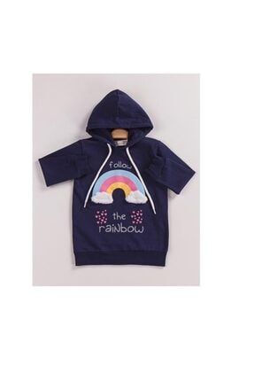 Poppıns Rainbow Elbise 2-5 Yaş Tunik Tarz Kız Çocuk Gökkuşağı Elbise Fci Global Marketing POPPINS-7562