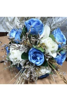 Mavi Mini Gelin Buketi Gelin Çiçeği mjhn12522