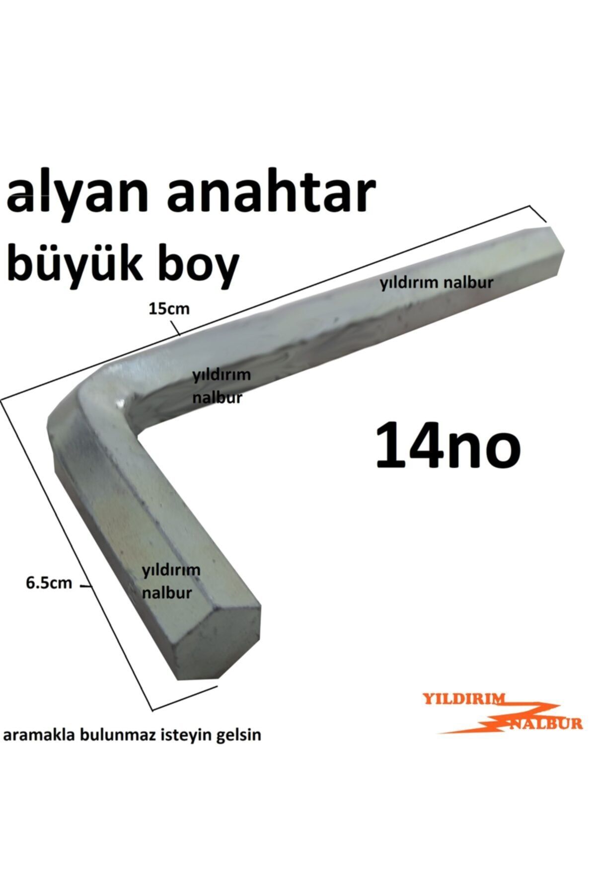 yıldırım nalbur-Allen Key No 14 Single Large Size Allen Key L Allen Extension 2