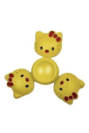 Stres Çarkı Metal Özel Kutulu Fidget Spinner Hello Kitty Sarı P6646S422