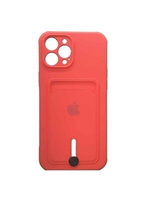 Iphone 13 Pro Max Uyumlu Logolu Kartlıklı Kamera Korumalı Kılıf Lansman Card Case lancc13promax