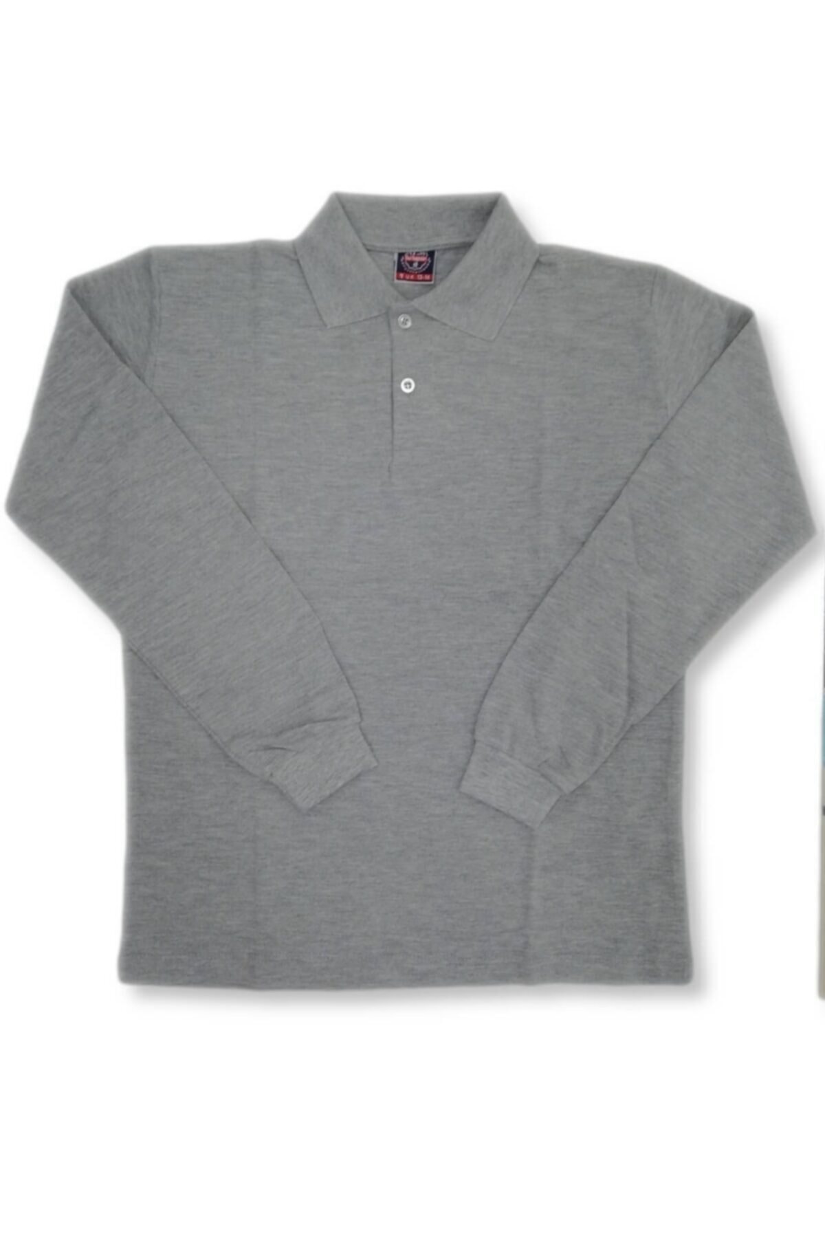 Dragora Uzun Kollu Okul Gri Polo Yaka T-shirt