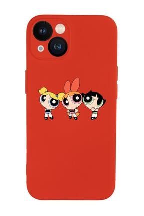 Iphone 13 Uyumlu Powerpuff Girls Desenli Kamera Lens Korumalı Darbe Emici Silikonlu Lansman Kılıf MCIPH13LNS211379